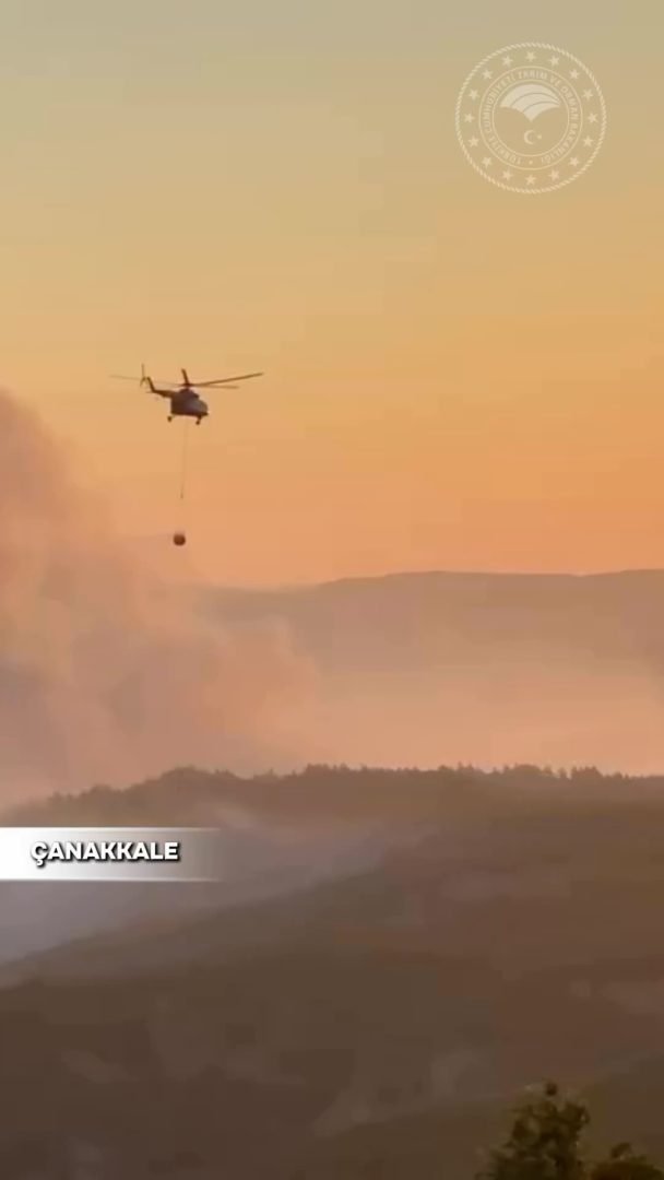 Sabaha kadar devam eden yangın söndürme çalışmaları, güneşin doğuşu…